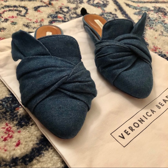 VERONICA BEARD CHAMBRAY MULES - Picture 6 of 6